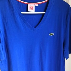 Lacoste Deep Blue V Neck Size 5 (Large)